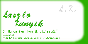 laszlo kunyik business card